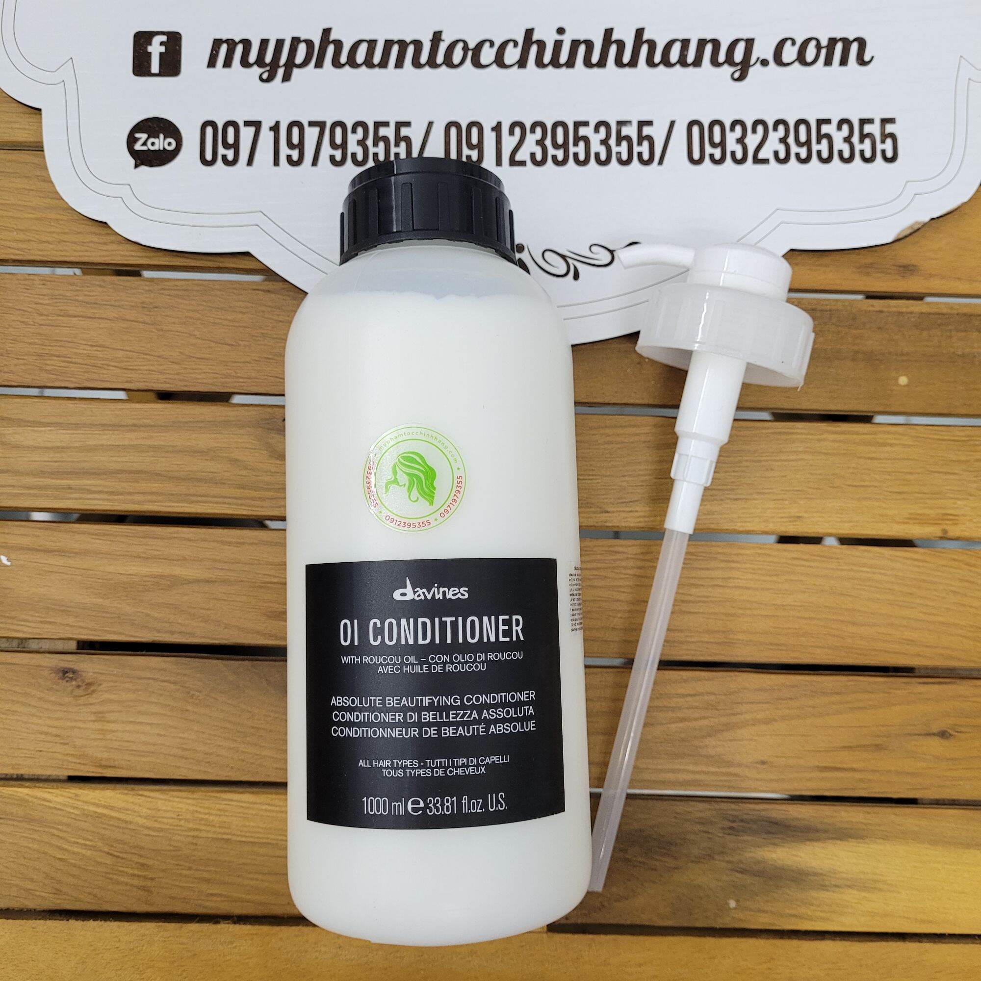 DẦU GỘI/XẢ DAVINES OI ABSOLUTE SUÔN MƯỢT 1000ML