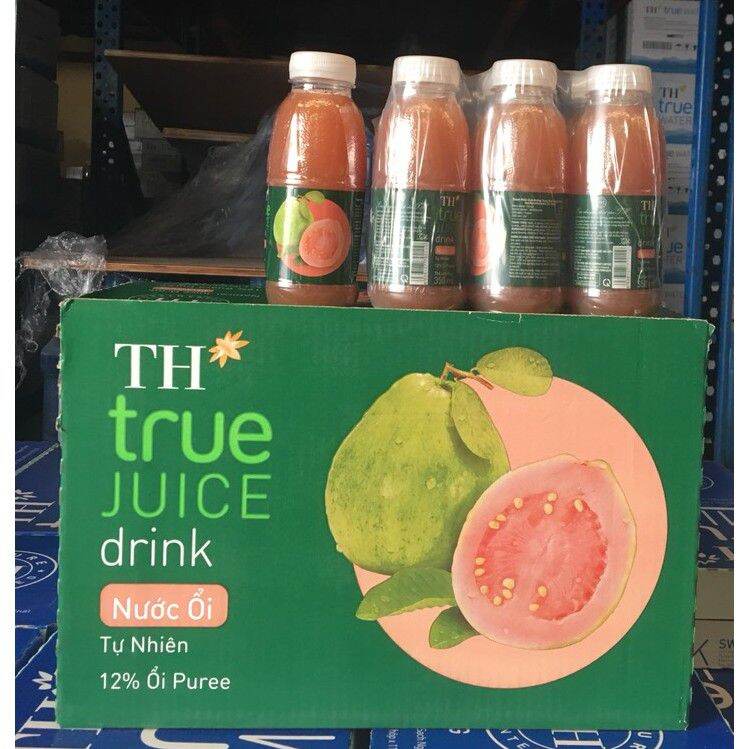Thùng nước ép ổi TH true JUICE 350ml × 24 chai