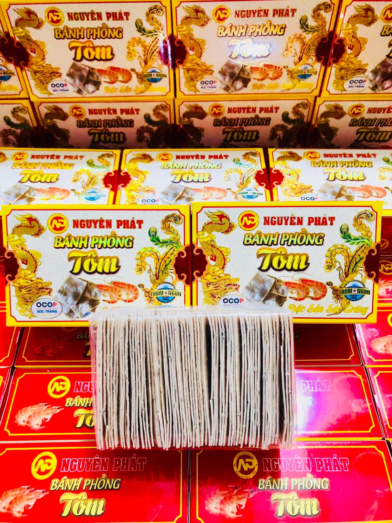 Bánh Phồng Tôm Nguyên Phát hộp 500g