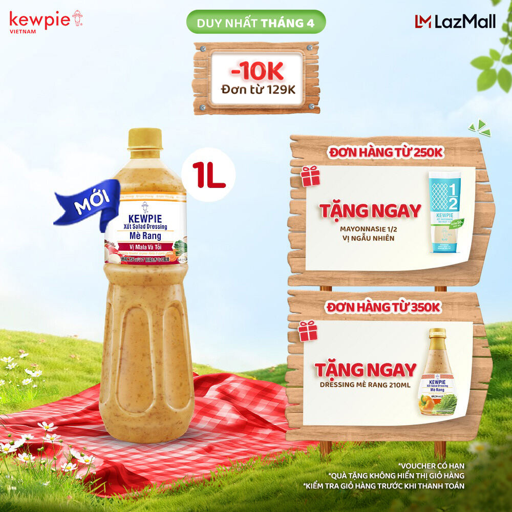 Xốt Salad Dressing Mè Rang Vị Mala & Tỏi 1L