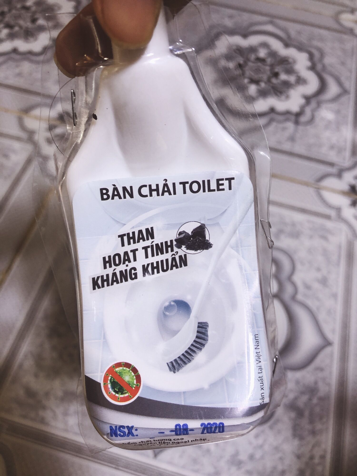 Bàn chải chà toilet than tre dài 40cm ( 1 cây )