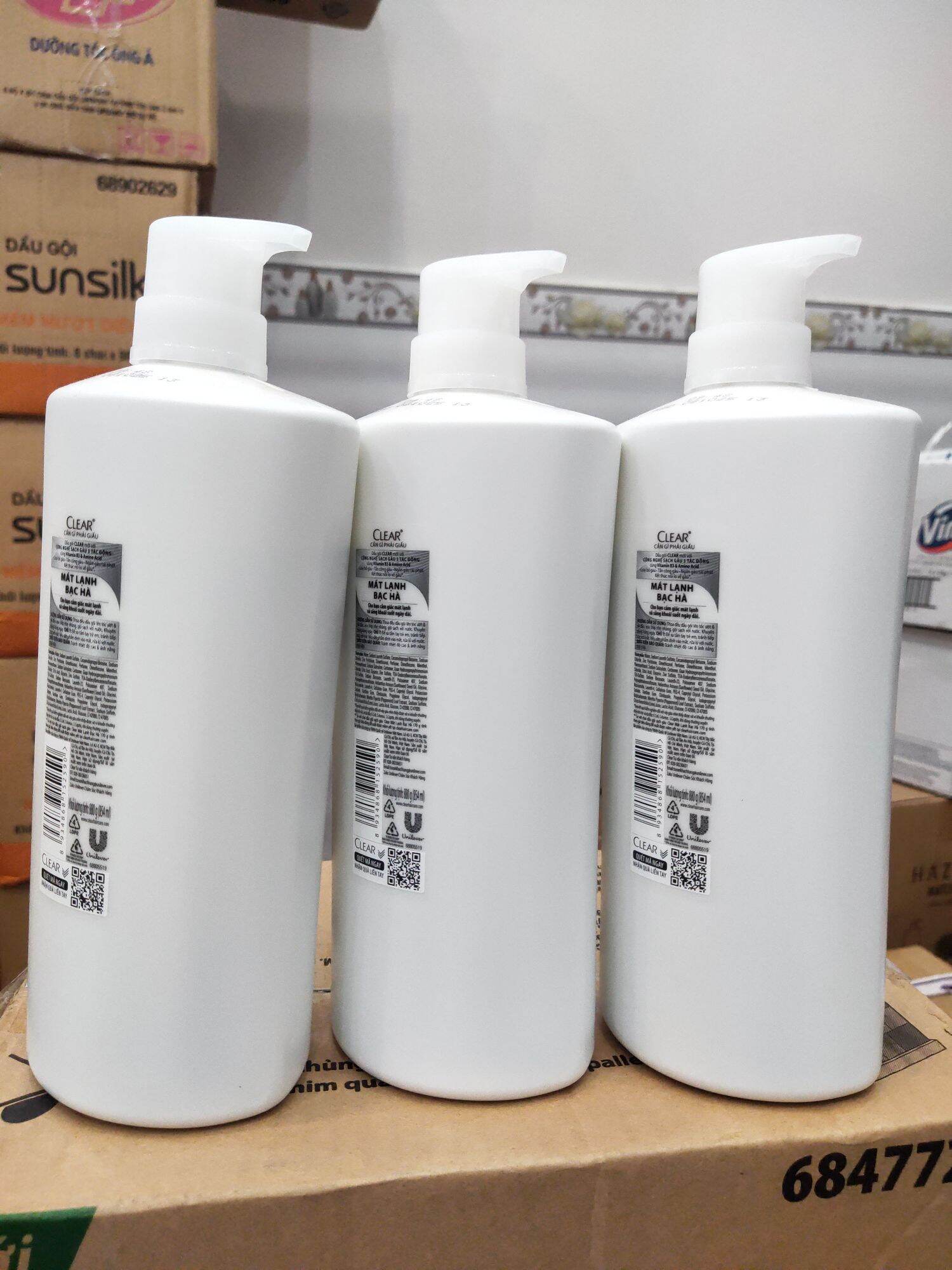 Dầu Gội Đầu Clear Bạc Hà Unilever chính hãng 880g