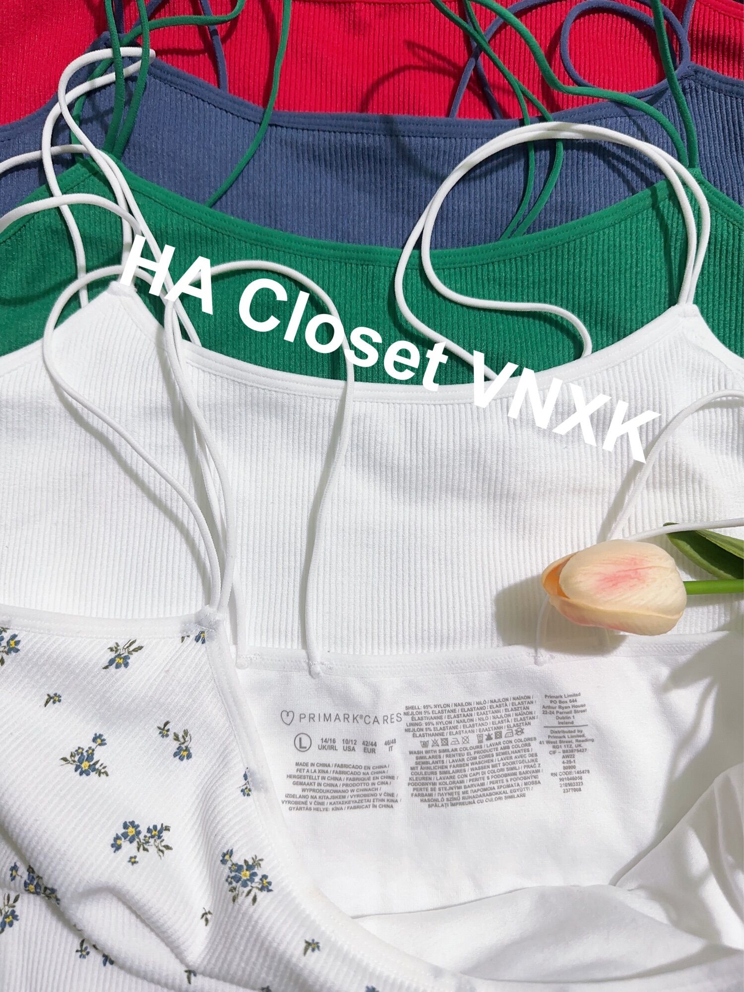 Combo 3áo Crop 2dây PrimarK Xuất Xịn