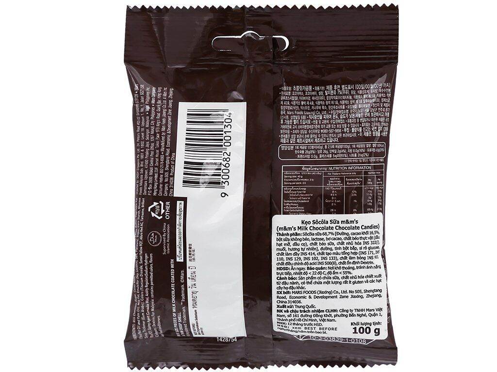[HCM]Kẹo socola sữa M&Ms gói 100g -BH Gia Re 77