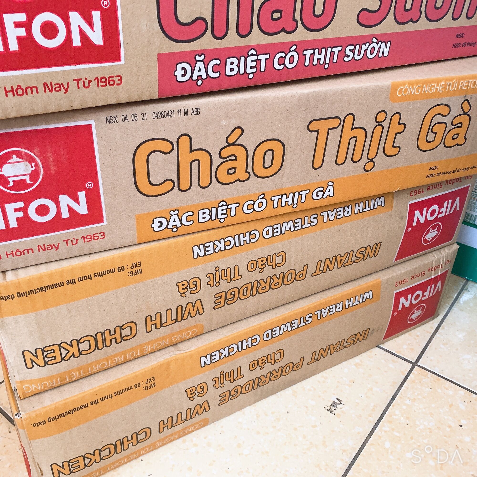 Thùng 50 gói cháo gà 70g Vifon