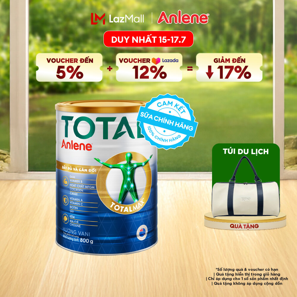 [Voucher giảm đến 26%]Sữa Bột Bổ Sung Dinh Dưỡng Anlene Total 10 Lon 800G