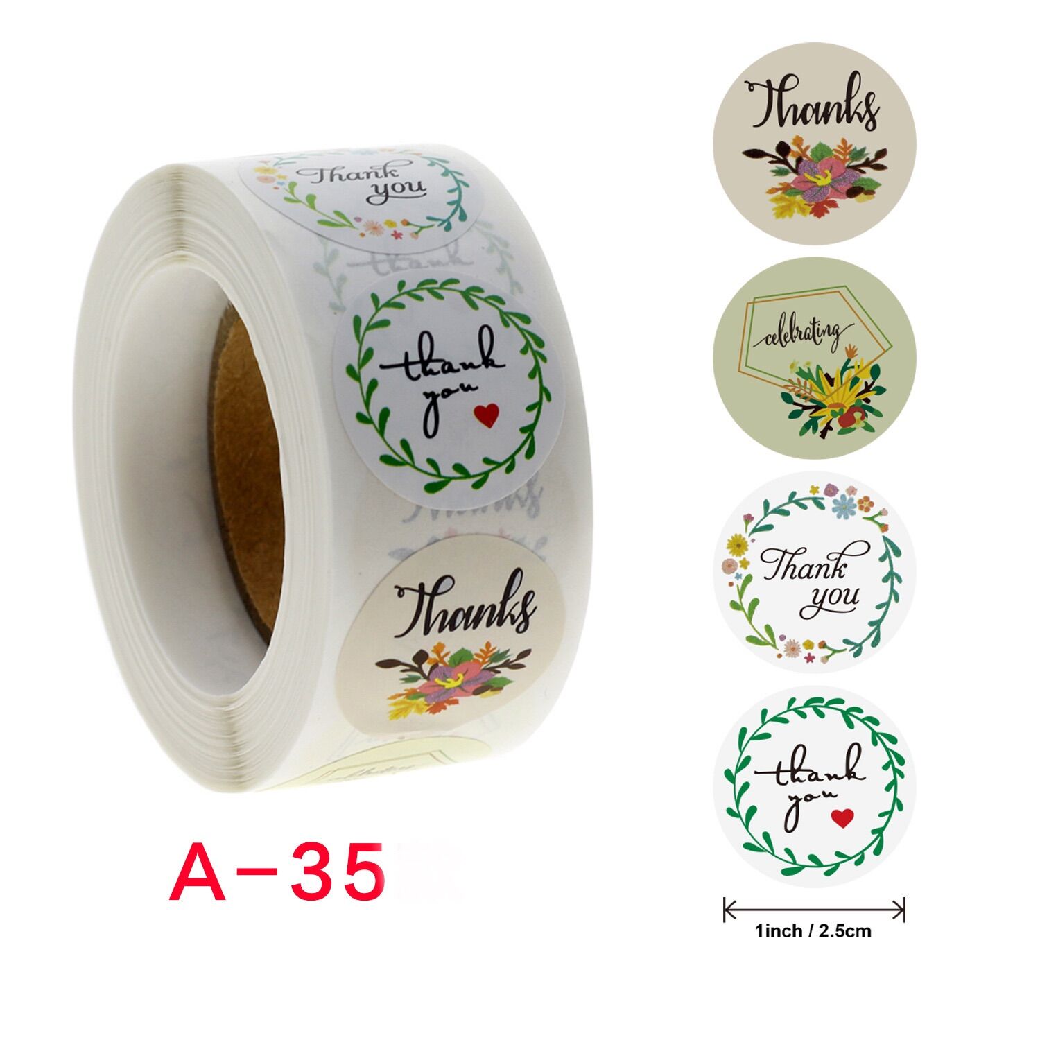 Set 100, set 500 miếng dán Thankyou , tem dán cám ơn, ticker dán