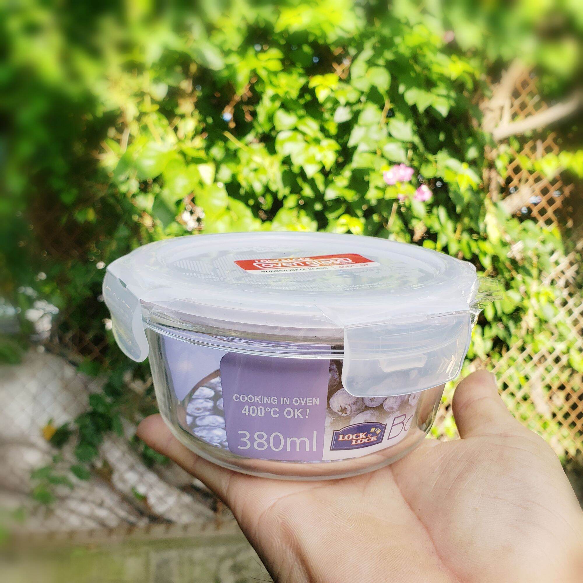 Hộp Thủy Tinh Lock & Lock Tròn 380ml