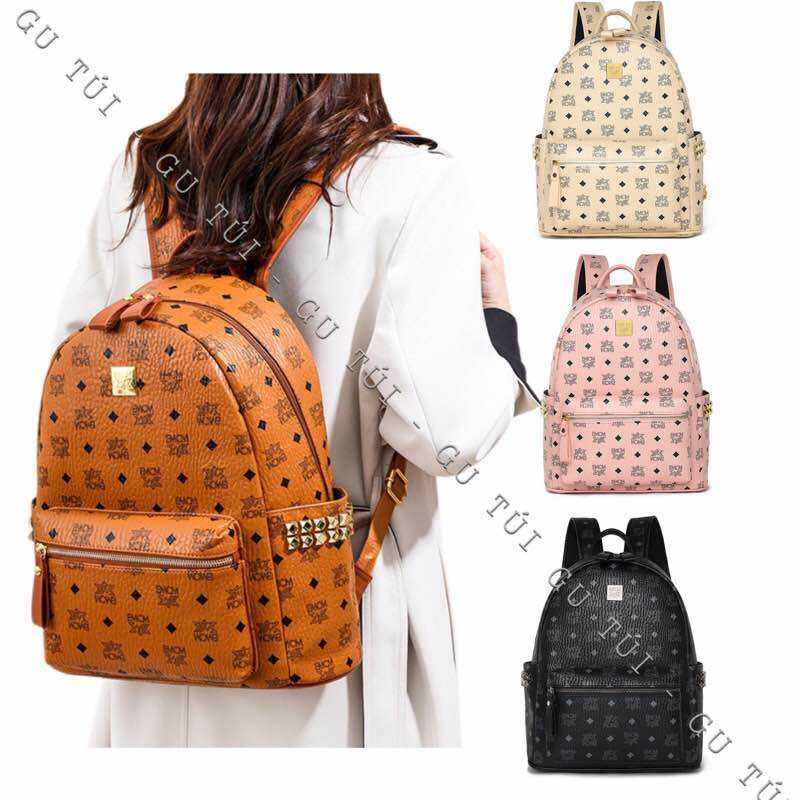 Balo nữ da cao cấp thời trang, ba lô đi học đi làm đẹp quảng châu