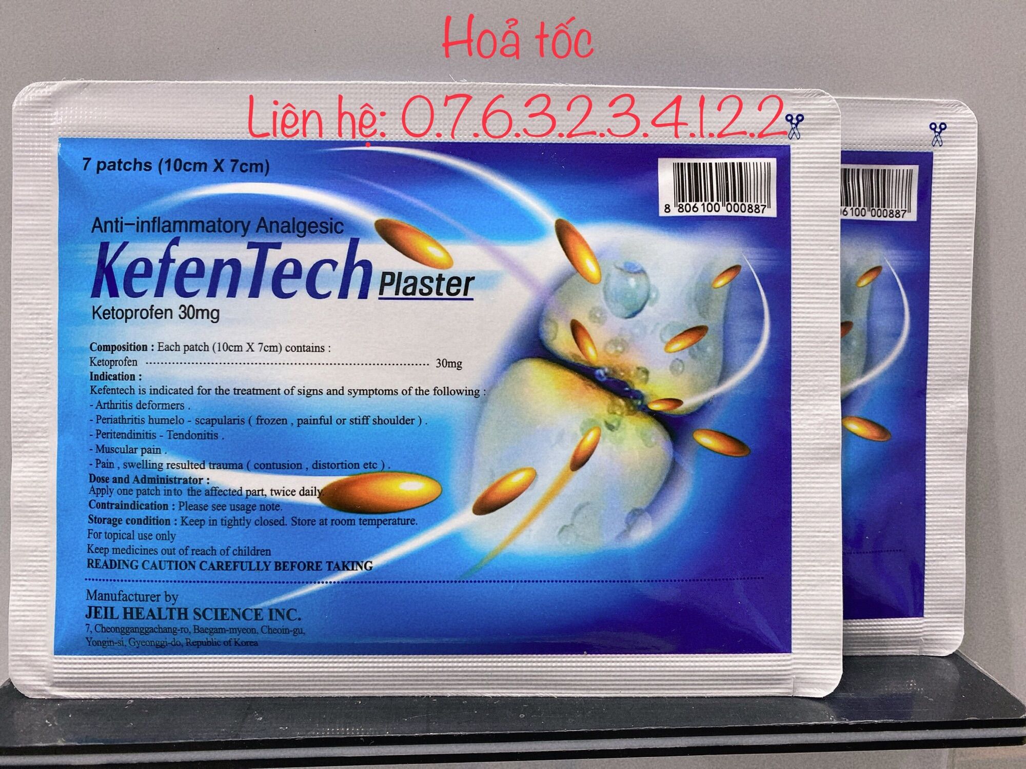 Miếng dán giảm đau Hàn Quốc Kefentech - Túi 7 miếng