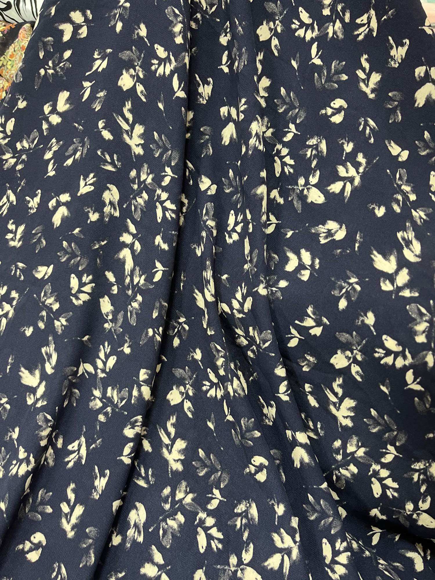 Korean Silk Fabric with Small Floral Patterns. Thick, Smooth and Beautiful Silk. Fabric Width 1.5m