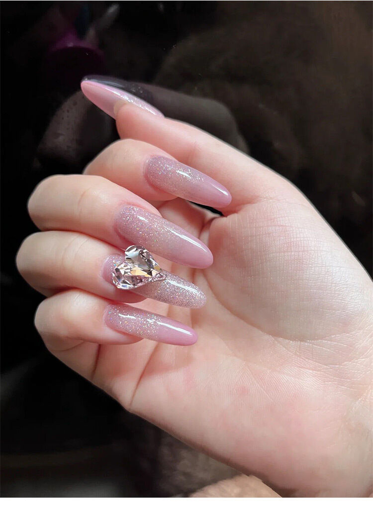 ĐÁ KHỐI NAIL K9 -HÌNH TIM SIZE 12*13MM
