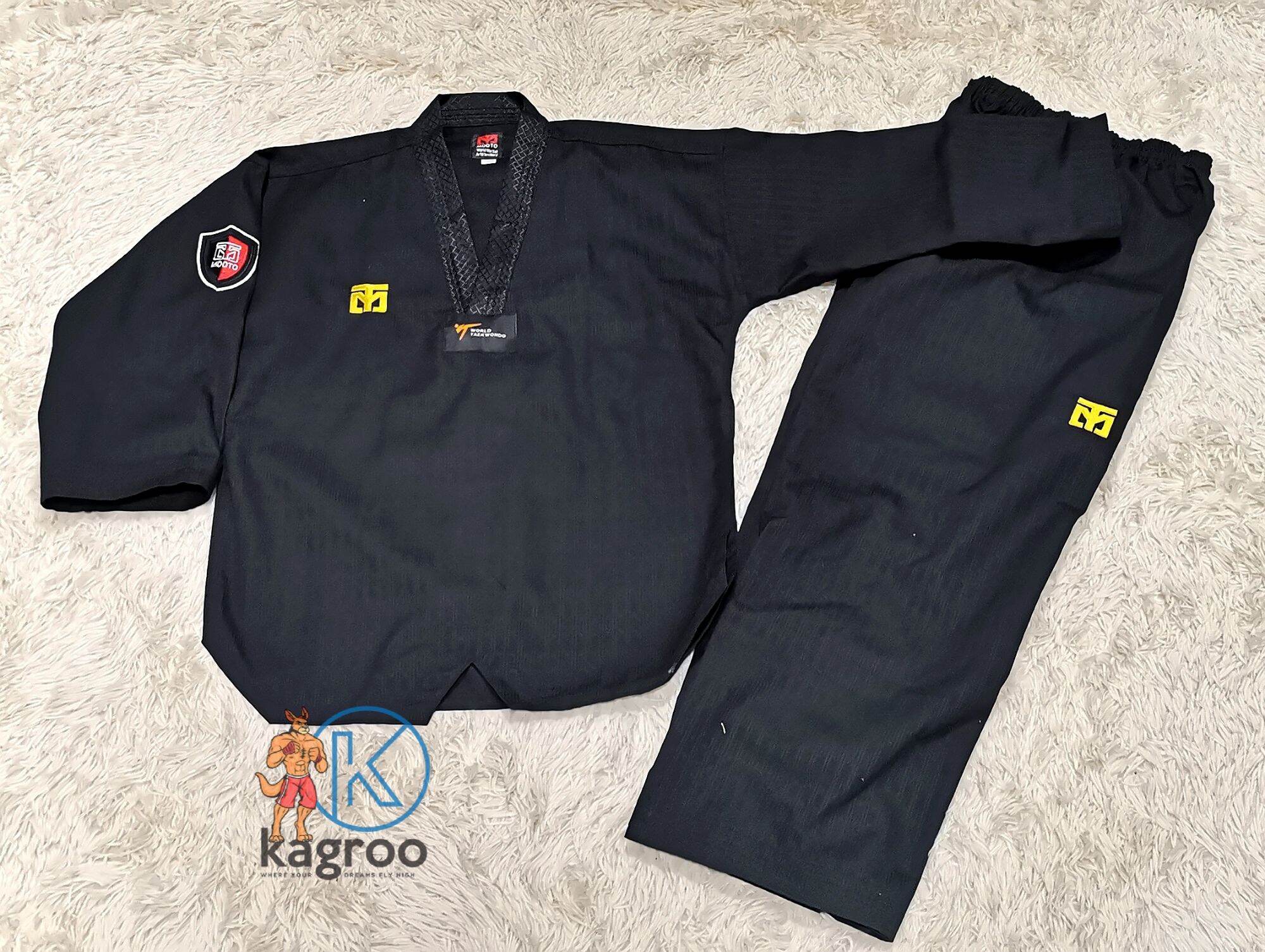 Võ phục Taekwondo Mooto full đen vải TKD