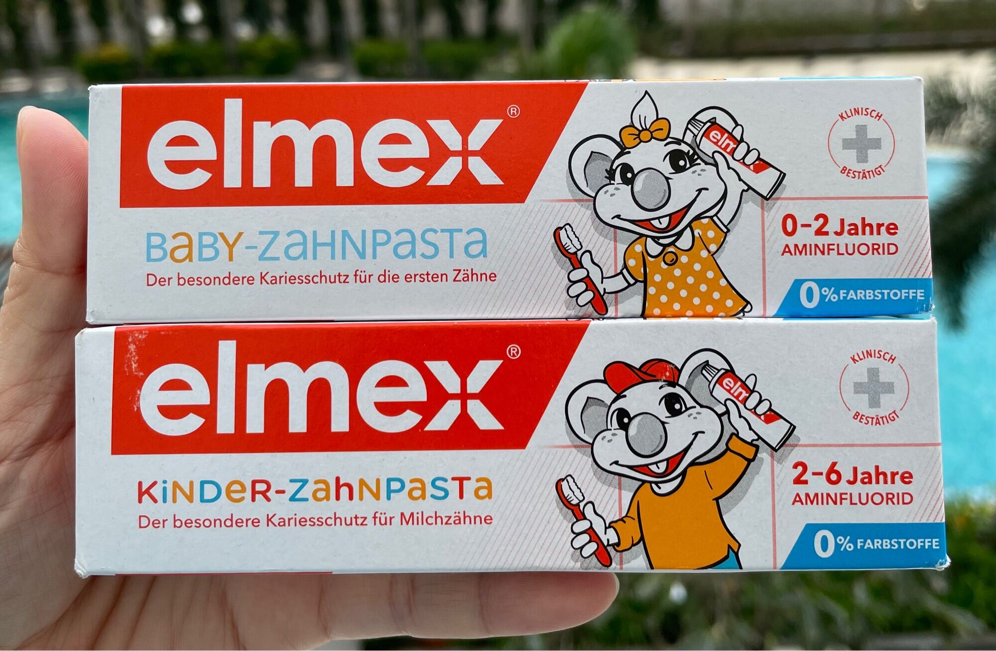 Kem đánh răng nội địa Đức Elmex Baby Kinder cho bé 0-2 tuổi và 2-6 tuổi