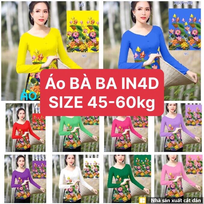 ÁO LẺ BÀ BA SIZE  45-60kg(S ,M,L)