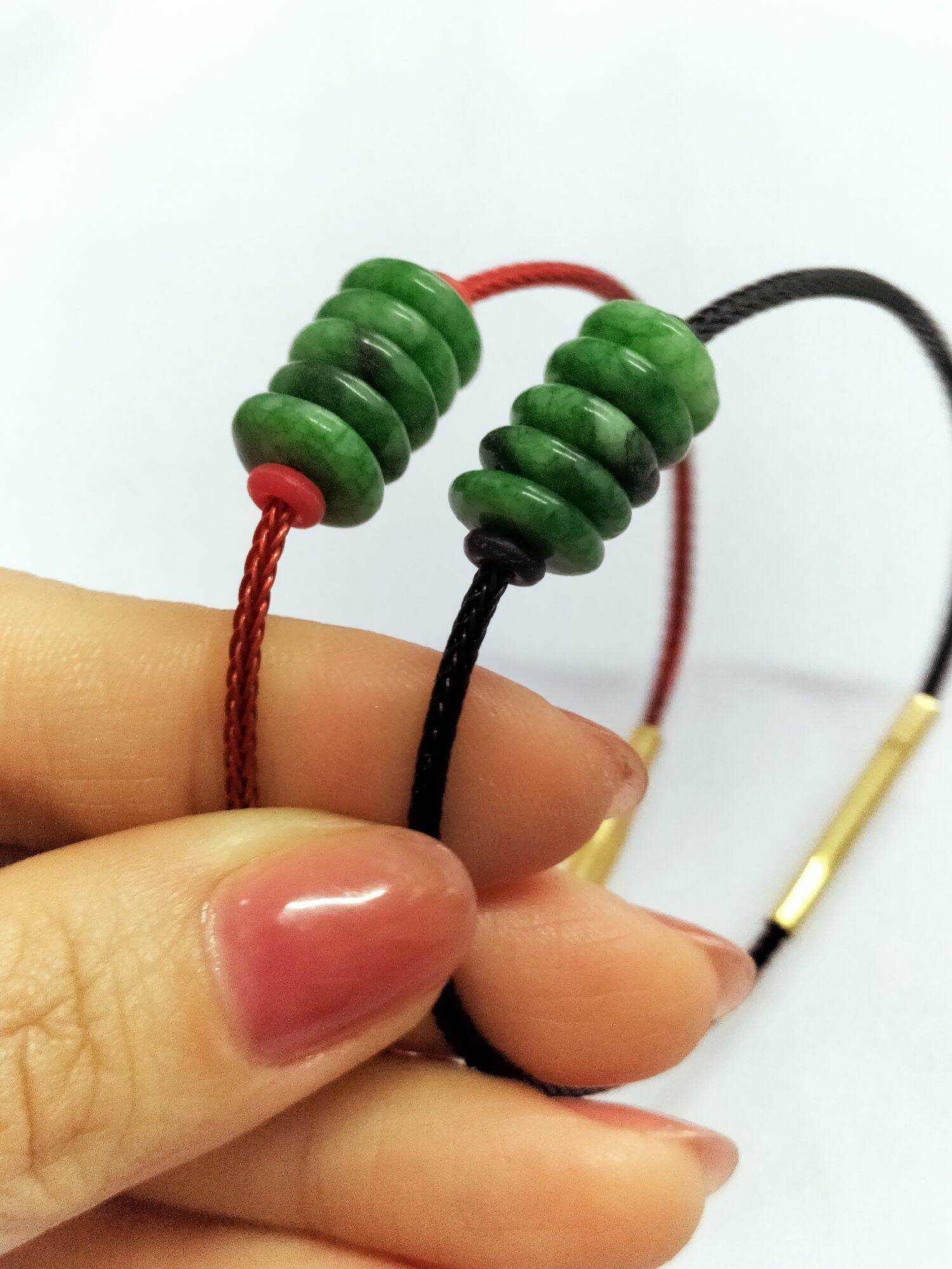 Vòng tay đồng điếu ngũ phúc may mắn tài lộc đá ngọc cẩm thạch thiên nhiên bao kiểm định đá quý