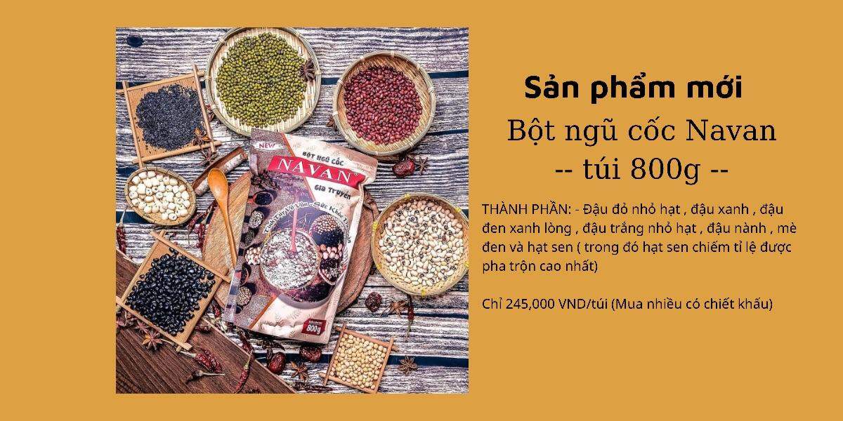 Bột ngũ cốc Navan 7 loại hạt 800g 1 túi