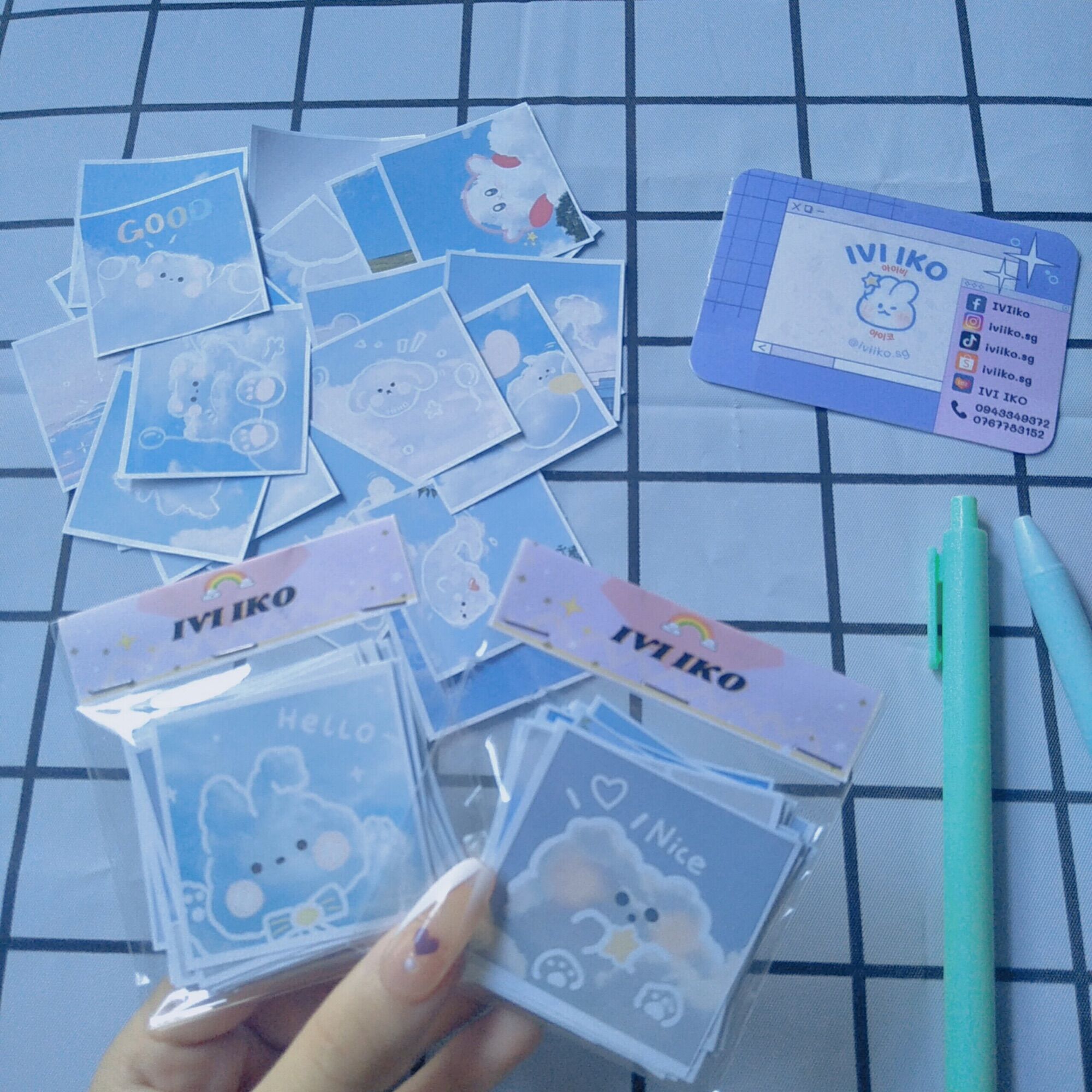 Set 24 sticker Sky Cute (5x5cm) | IVI IKO