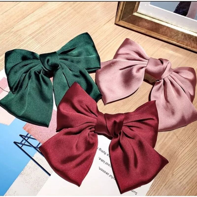 Kẹp tóc nơ vải, kẹp tiểu thư hottrend phong cách Hàn Quốc