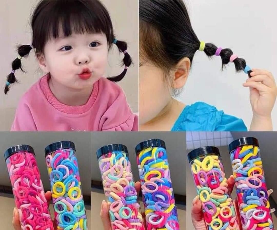 ỐNG 100 THUN CỘT TÓC CHO BÉ CO GIÃN SIÊU XINH