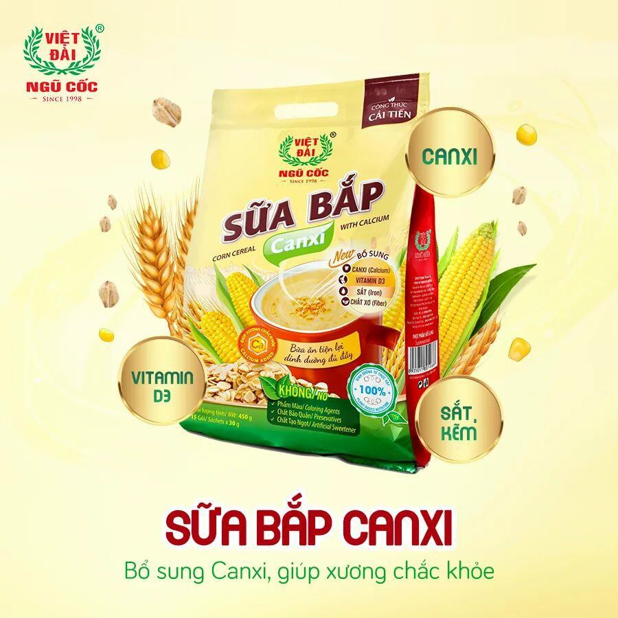 Ngũ Cốc sữa bắp canxi việt đài 600g
