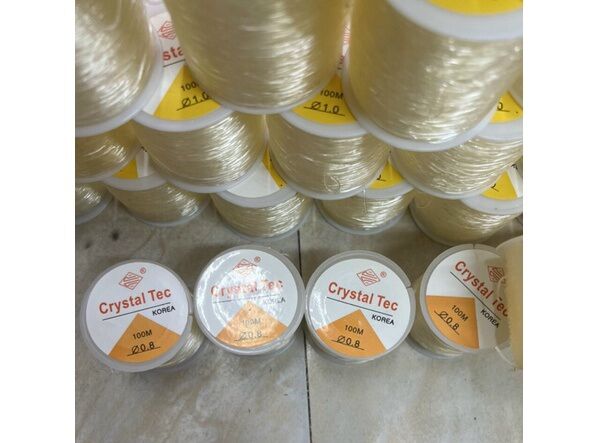 Cuộn cước thun gân siêu co giãn bền xỏ hạt làm handmade