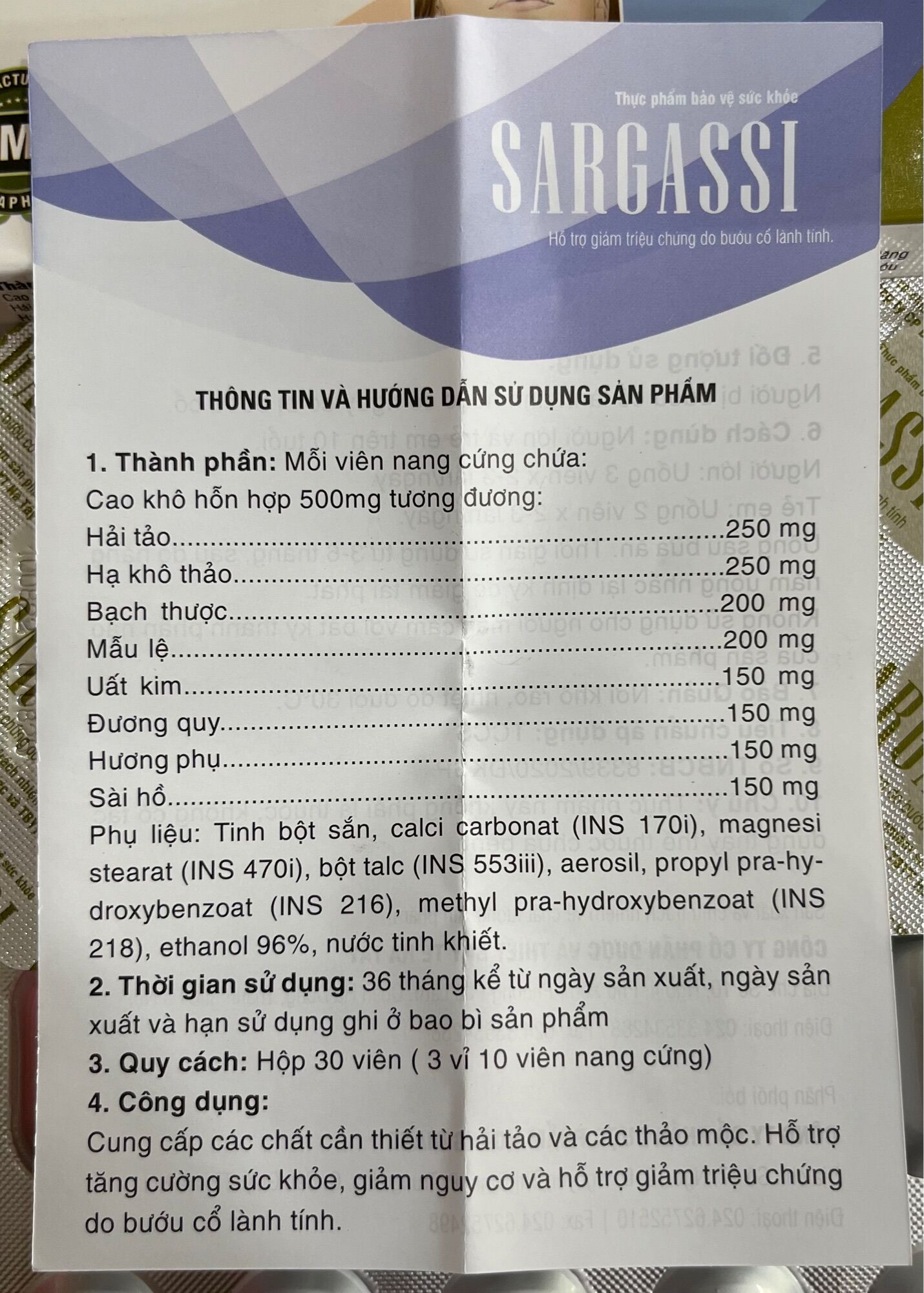SARGASSI - DÙNG CHO NGƯỜI BỨU CỔ LÀNH TÍNH