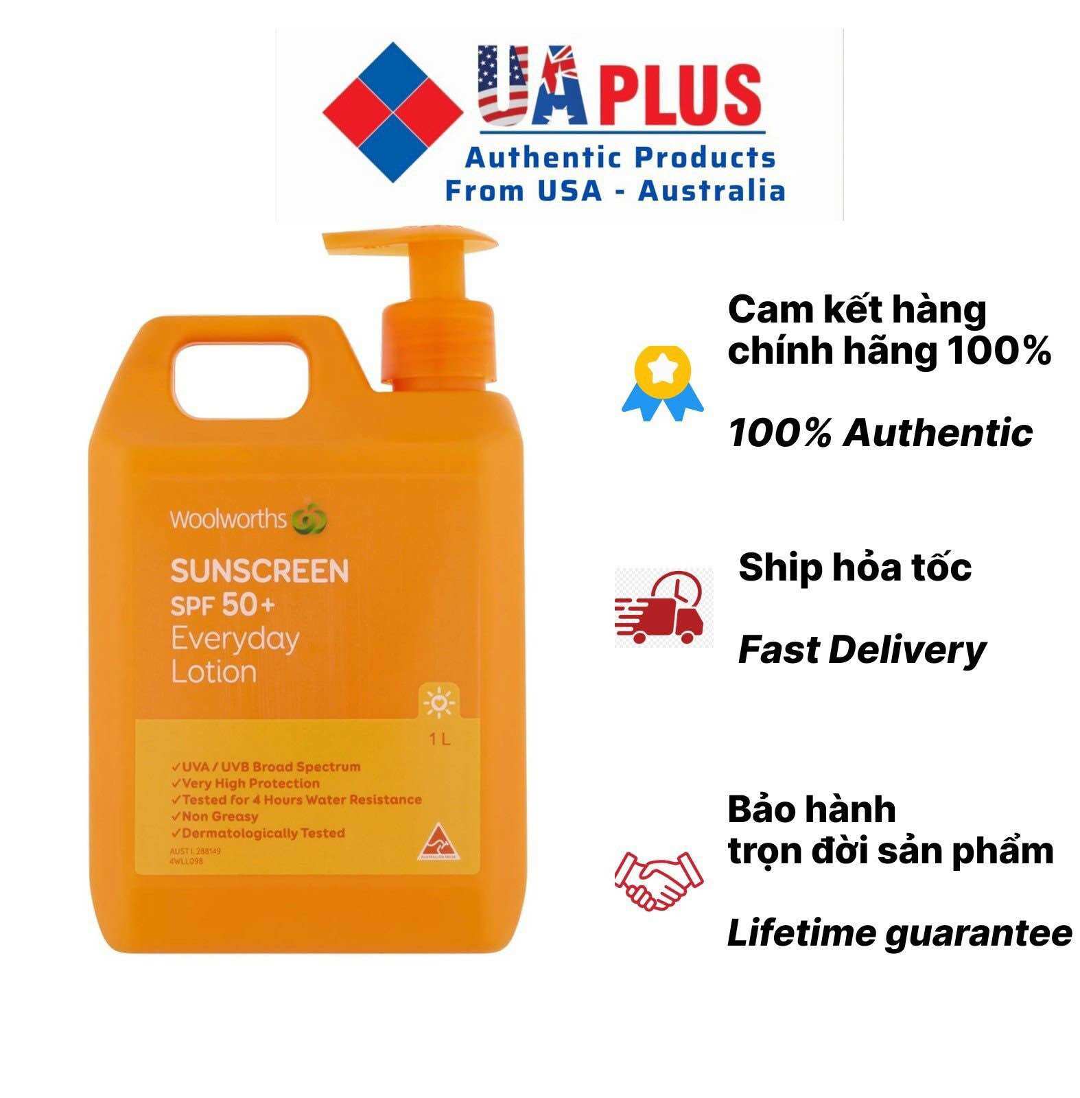 Kem chống nắng Woolworths suncreen Everyday1 lít