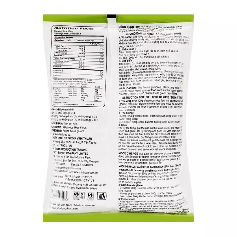 Bột nếp Vĩnh Thuận gói 400g