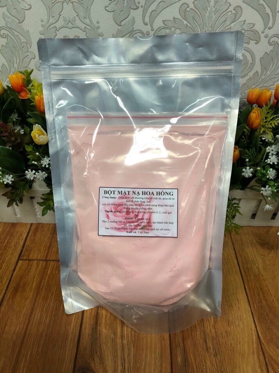 Bột Mặt Nạ Dẻo Thạch Hoa Hồng Trắng Sáng Trẻ Hoá Da 1kg