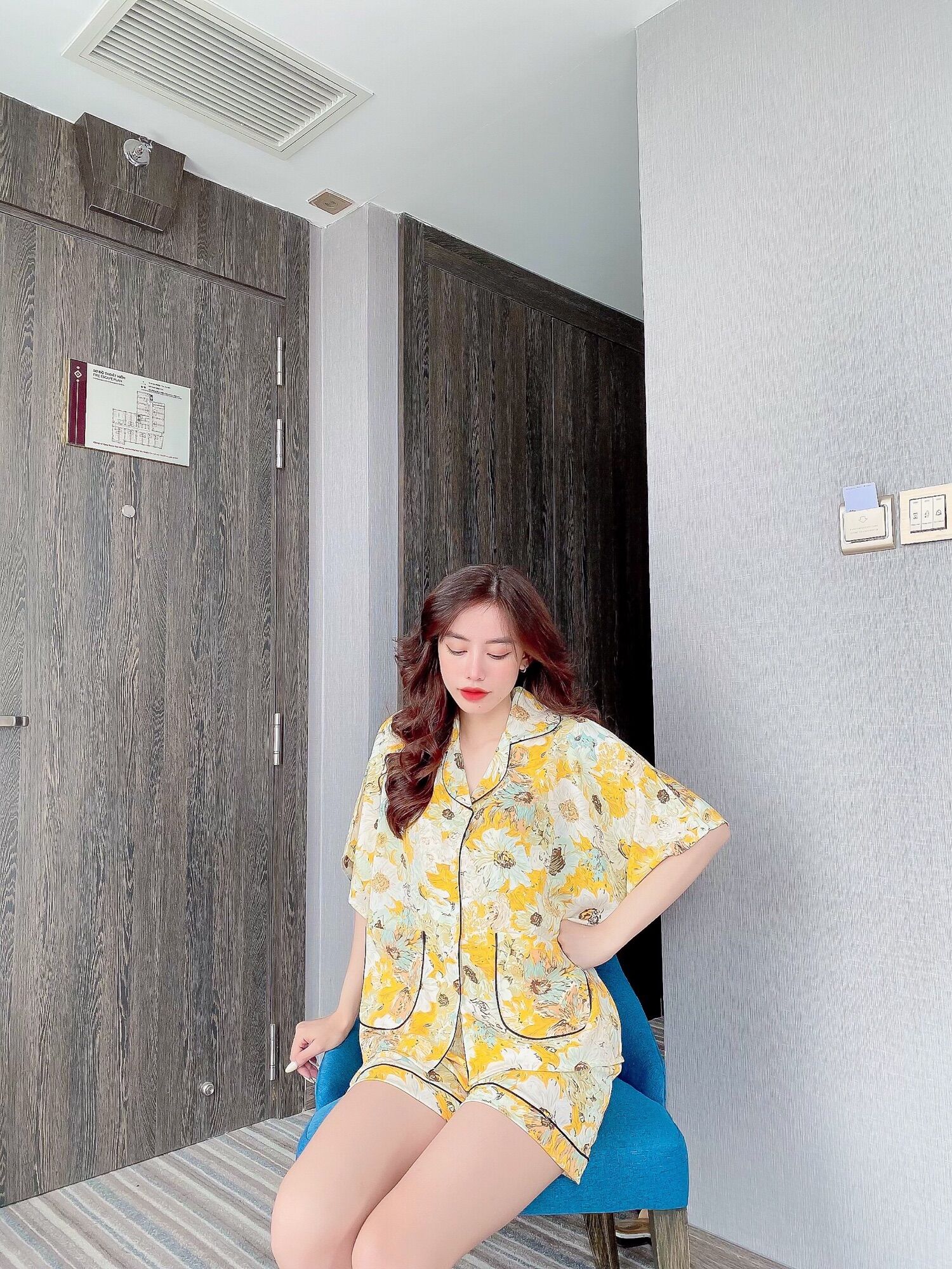 Pizama cánh dơi đùi. Chất vải mango cấp. Phom 45-65kg