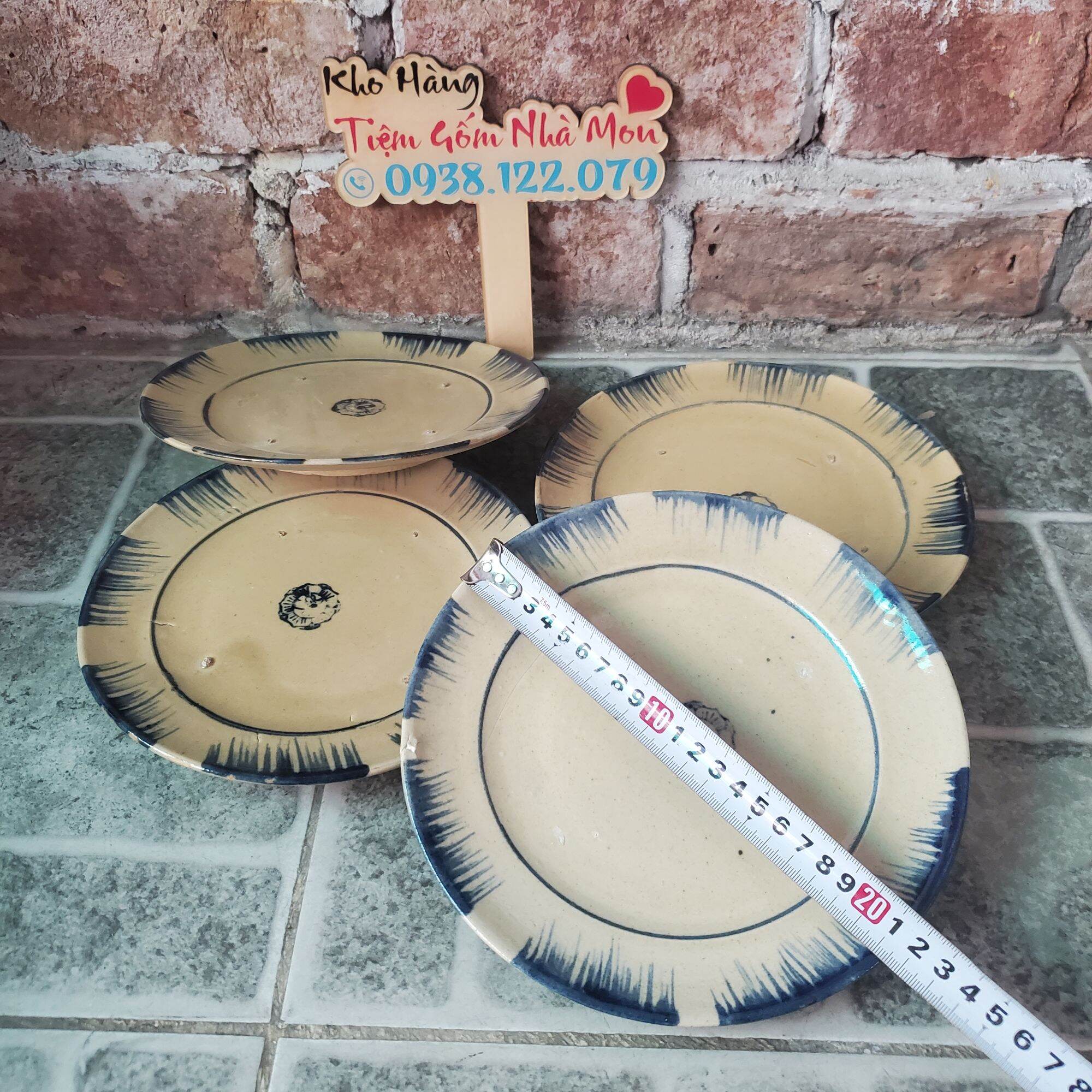 😊😋🌿COMBO 2c DĨA GỐM PHẾT MẪU XƯA 👌😘(HÀNG SẠN KHÔNG LÁNG)💢😊