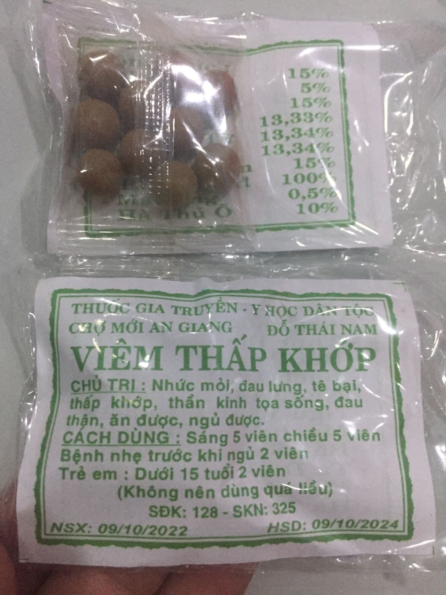 100 gói viêm khớp đỗ thái nam