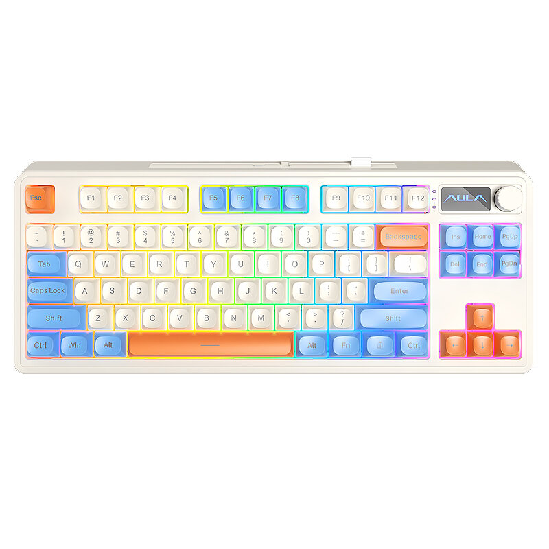 AULA | Bàn phím cơ kết nối 3 chế độ gõ êm phù hợp làm việc với laptop và PC