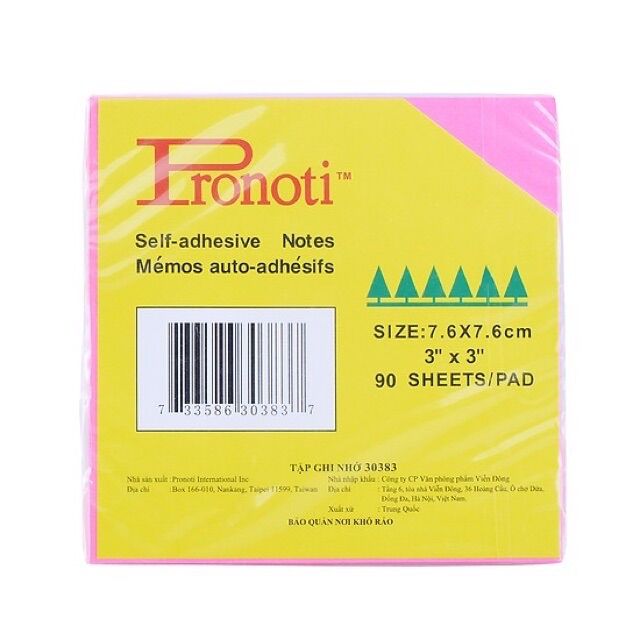 GIẤY NOTE GHI CHÚ 3x3 DẠ QUANG