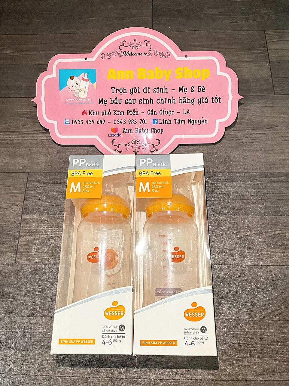 Bình sữa wesser cổ hẹp dung tích 60ml - 140ml - 250ml
