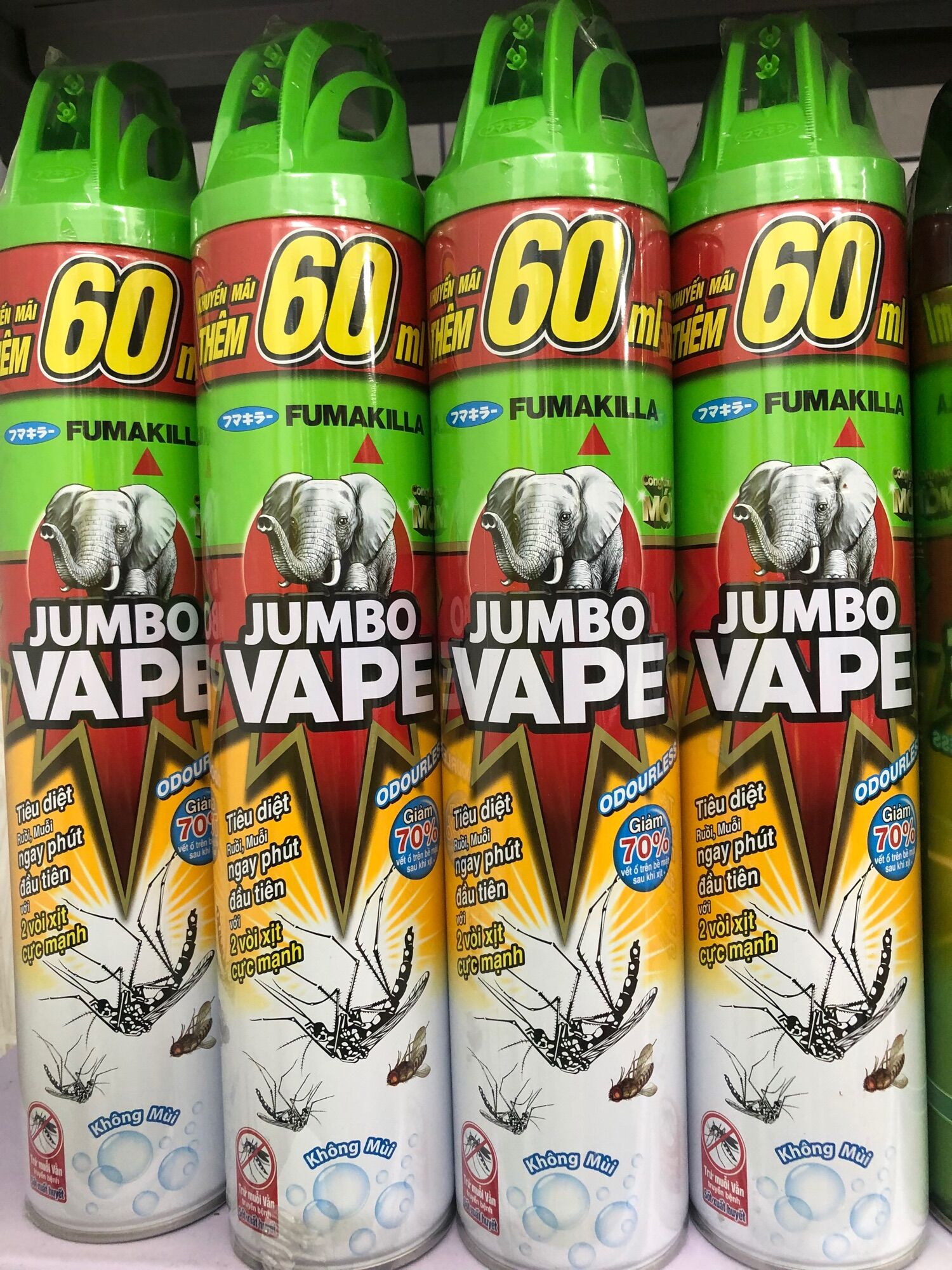 Bình Xịt Côn Trùng Jumbo Vape Odourless (600ml) - Không Mùi