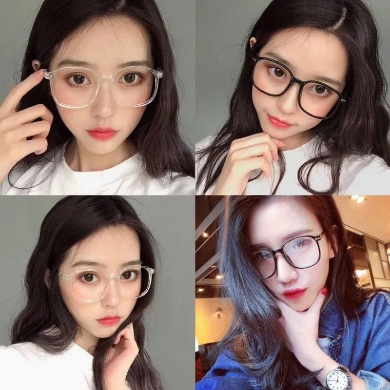 Kính 0độ vuông bầu mắt to siêu kute thời trang Hot, đeo được cả nam và nữ (NEW)