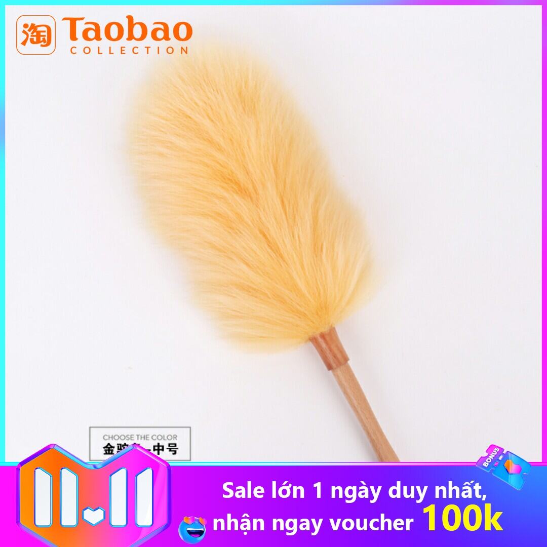 Tĩnh Điện Mềm Mại Lông Cừu Chổi Lau Bụi Đồ Gia Dụng Bụi Dày Hơn Mã Hóa Không Rụng Lông Sử Dụng Cho Xe Làm Sạch Đồ Dùng Gà Lông Màu Xám