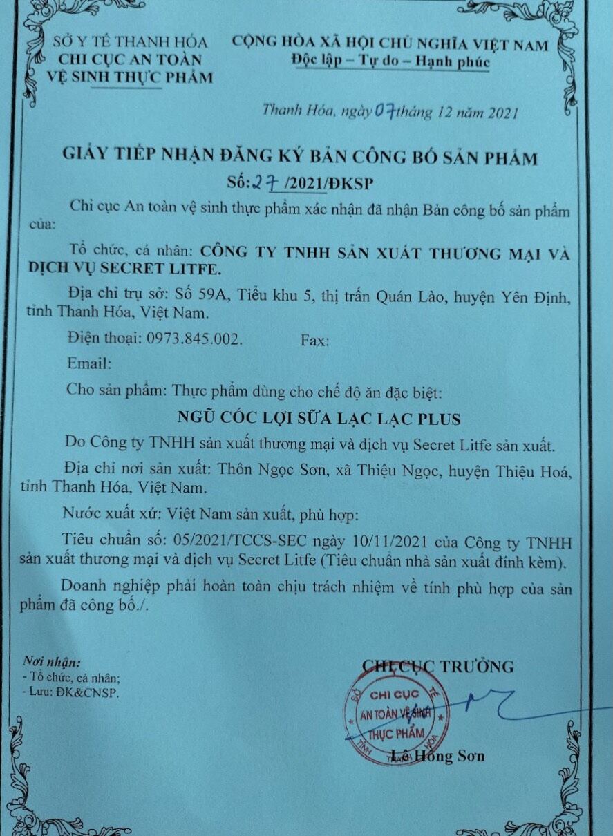 Ngũ cốc lợi sữa Lạc Lạc Plus (5 gói lẻ)
