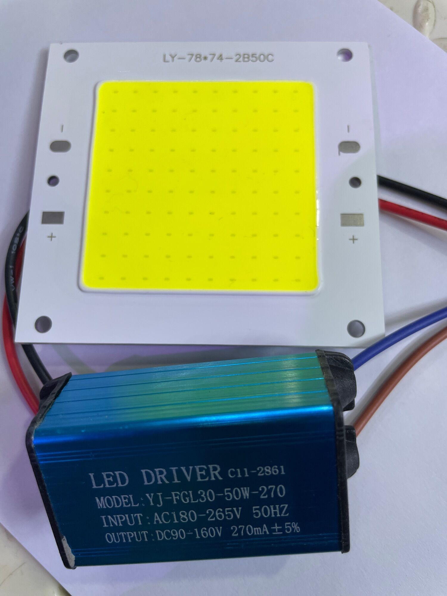 Set chip led+ chấn lưu 50w