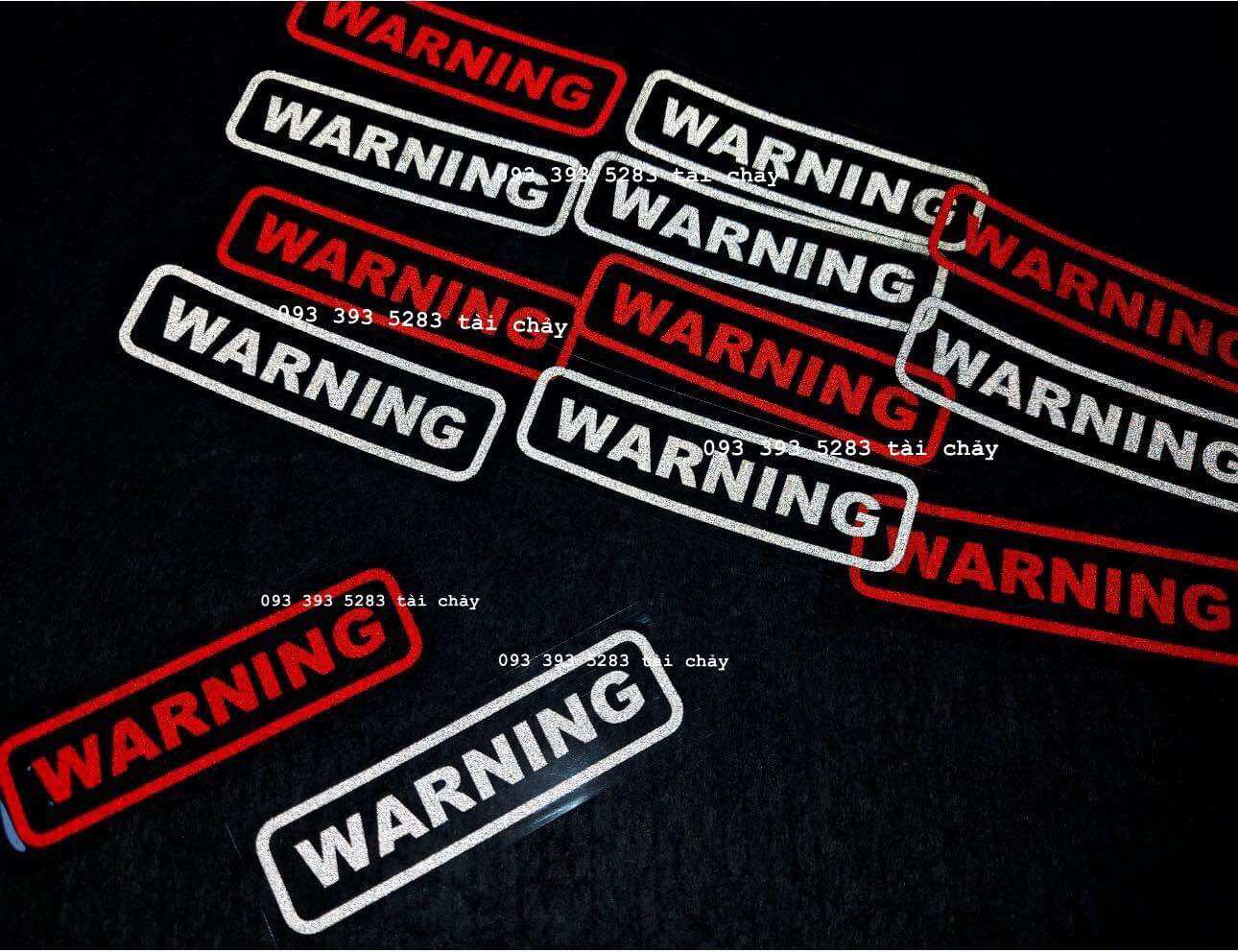 [ 1 MIẾNG ] TEM DECAL WARIN NG NỀN VÀNG DÀI 7 CM DÁN TRANG TRÍ XE