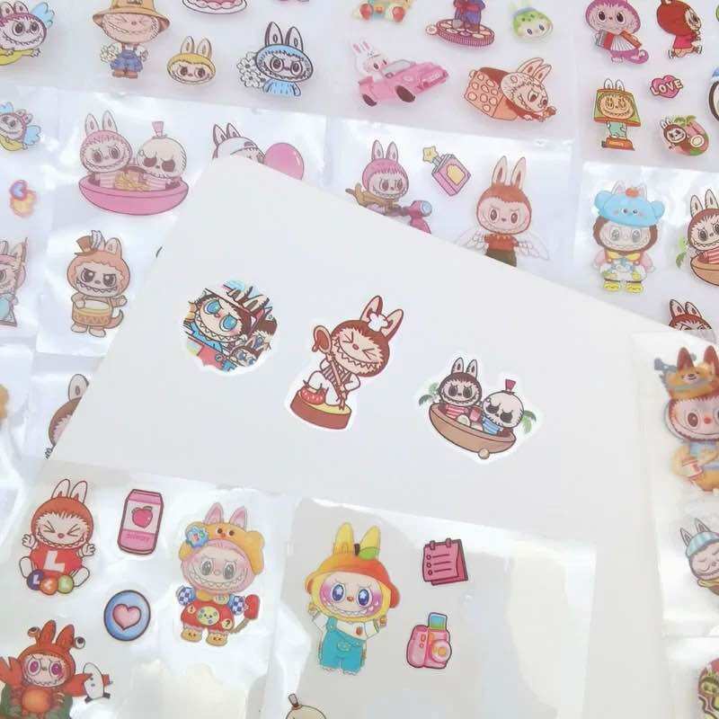 Hộp 96 Tấm Sticker Labubu Dùng Trang Trí Đồ Dùng Cá Nhân