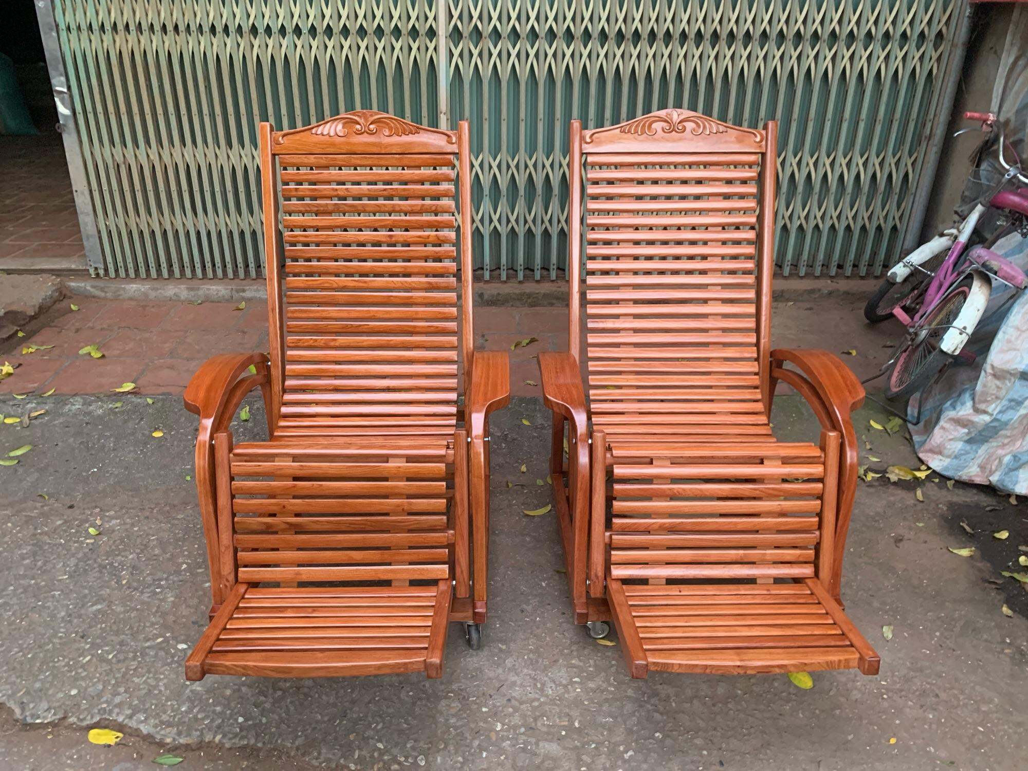 Ghế lười gỗ hương đá 2 dây