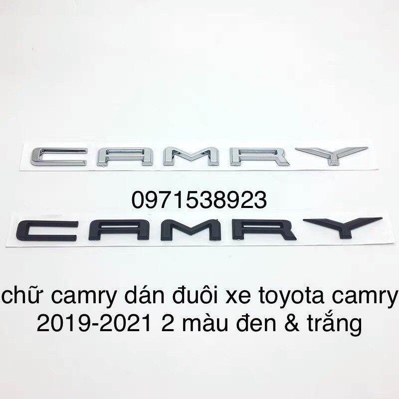 logo chữ CAMRY dán đuôi xe TOYOTA CAMRY 2018-2021 đen và trắng ...