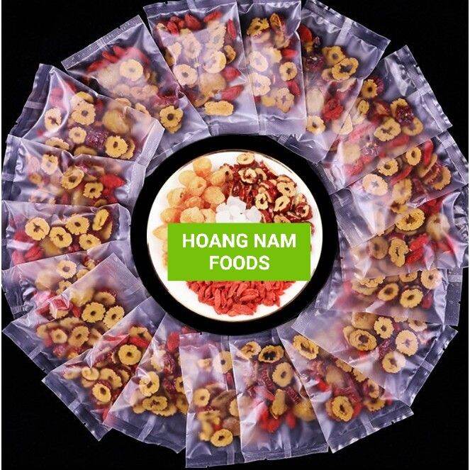 Set 1 túi 10 gói trà long nhãn, kỷ tử, táo đỏ.