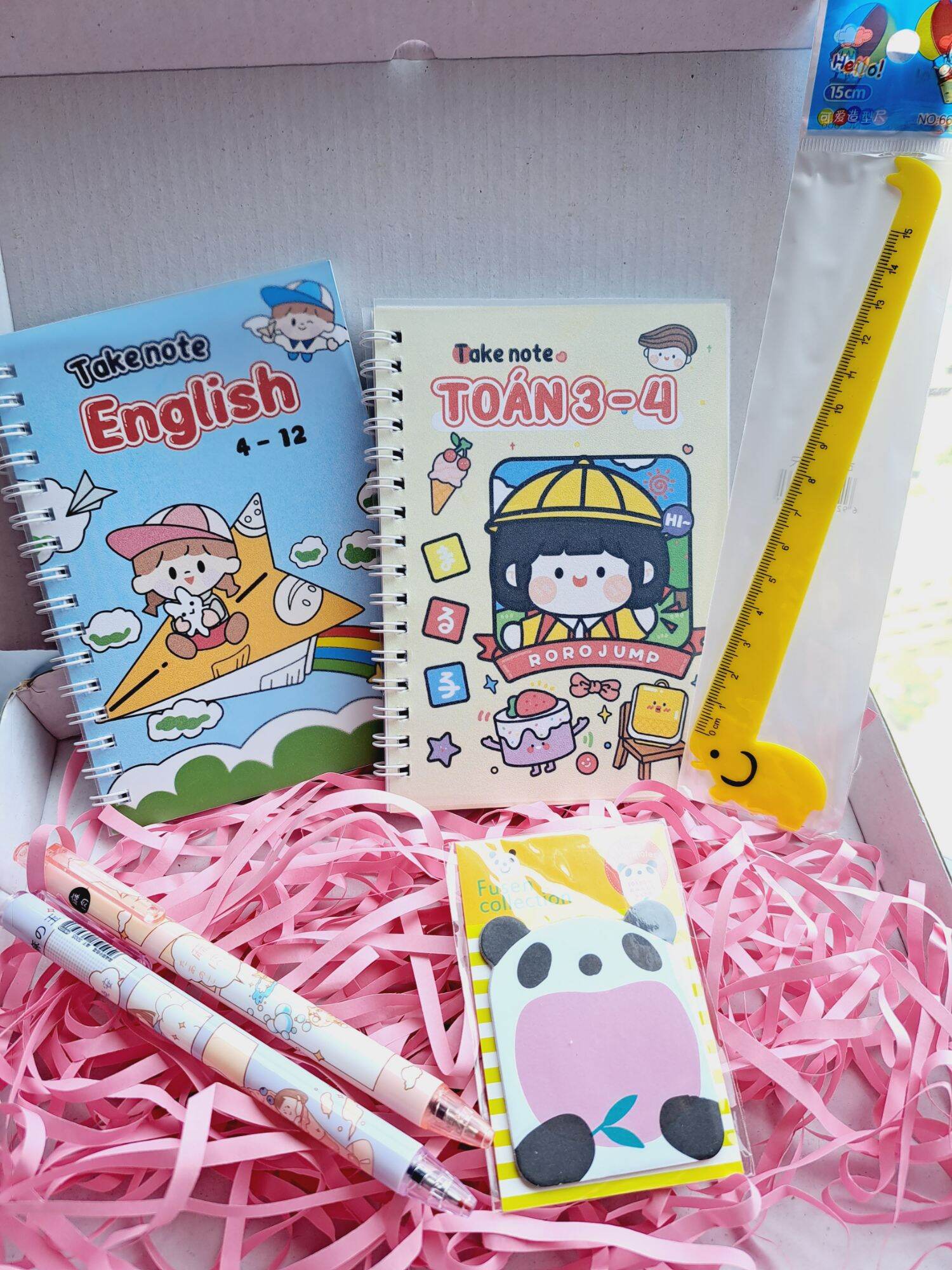 Combo sổ takenote toán, anh lớp 4