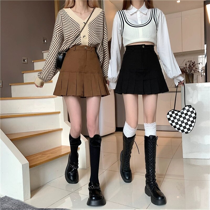 chân váy xếp ly nữ cá tính hot tren