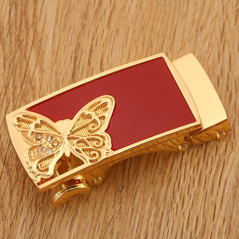 Đầu thắt lưng da đầu khóa tự động cho nữ đầu thắt lưng thắt lưng hợp kim bán riêng kèm đầu khóa 2.4 cm có dải