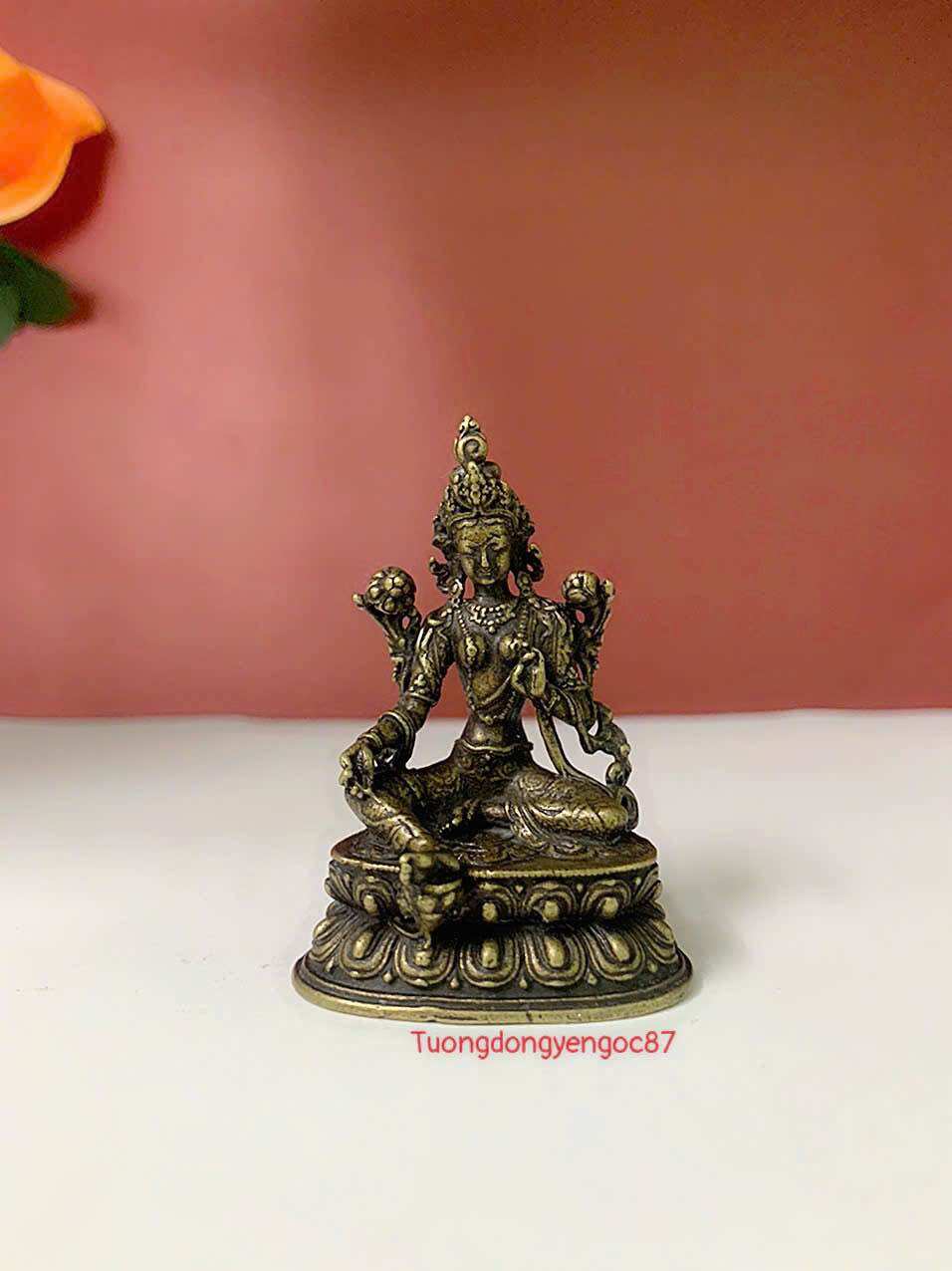 Tượng đồng Đức Tara xanh mật tông